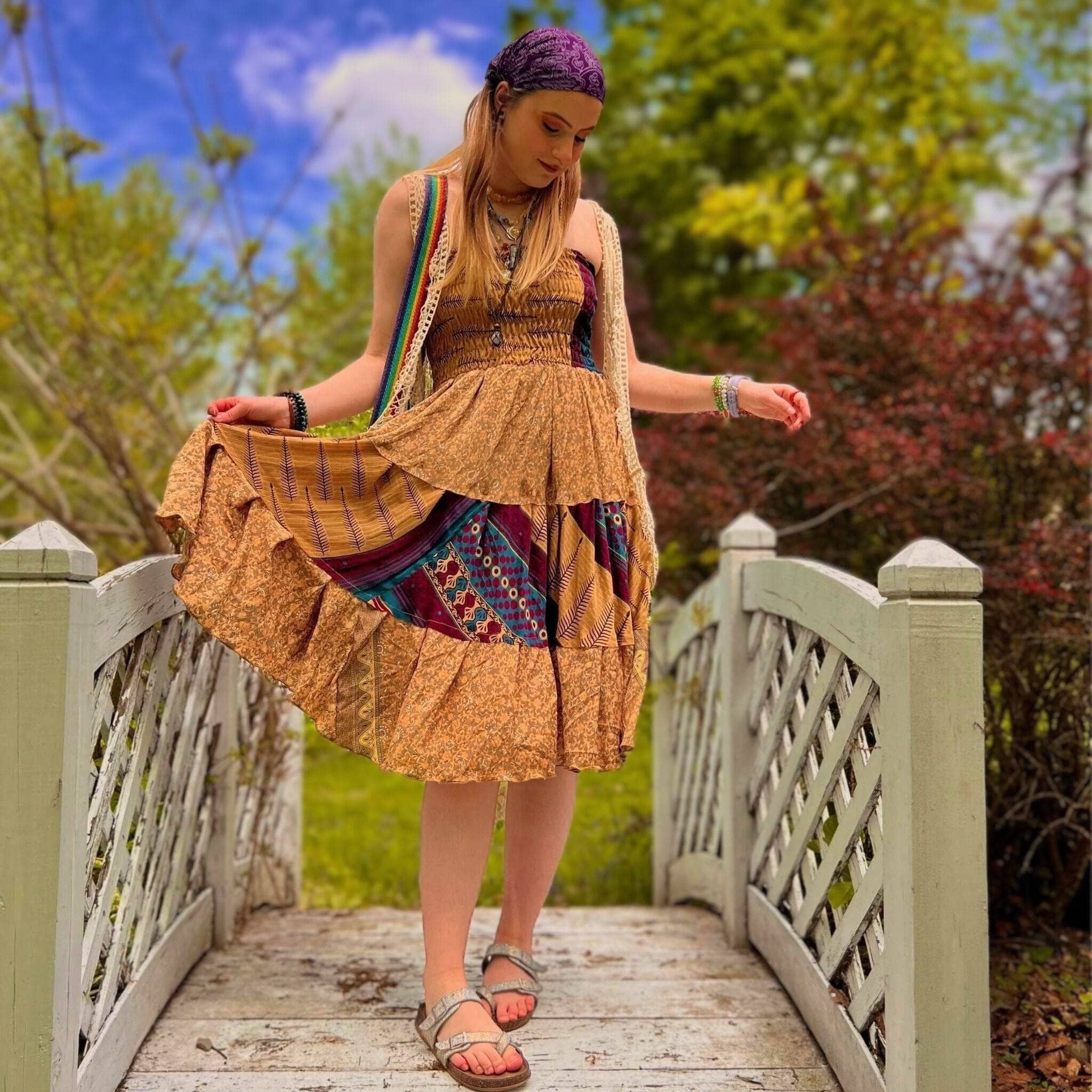 Sedona Colorful Patchwork Dress