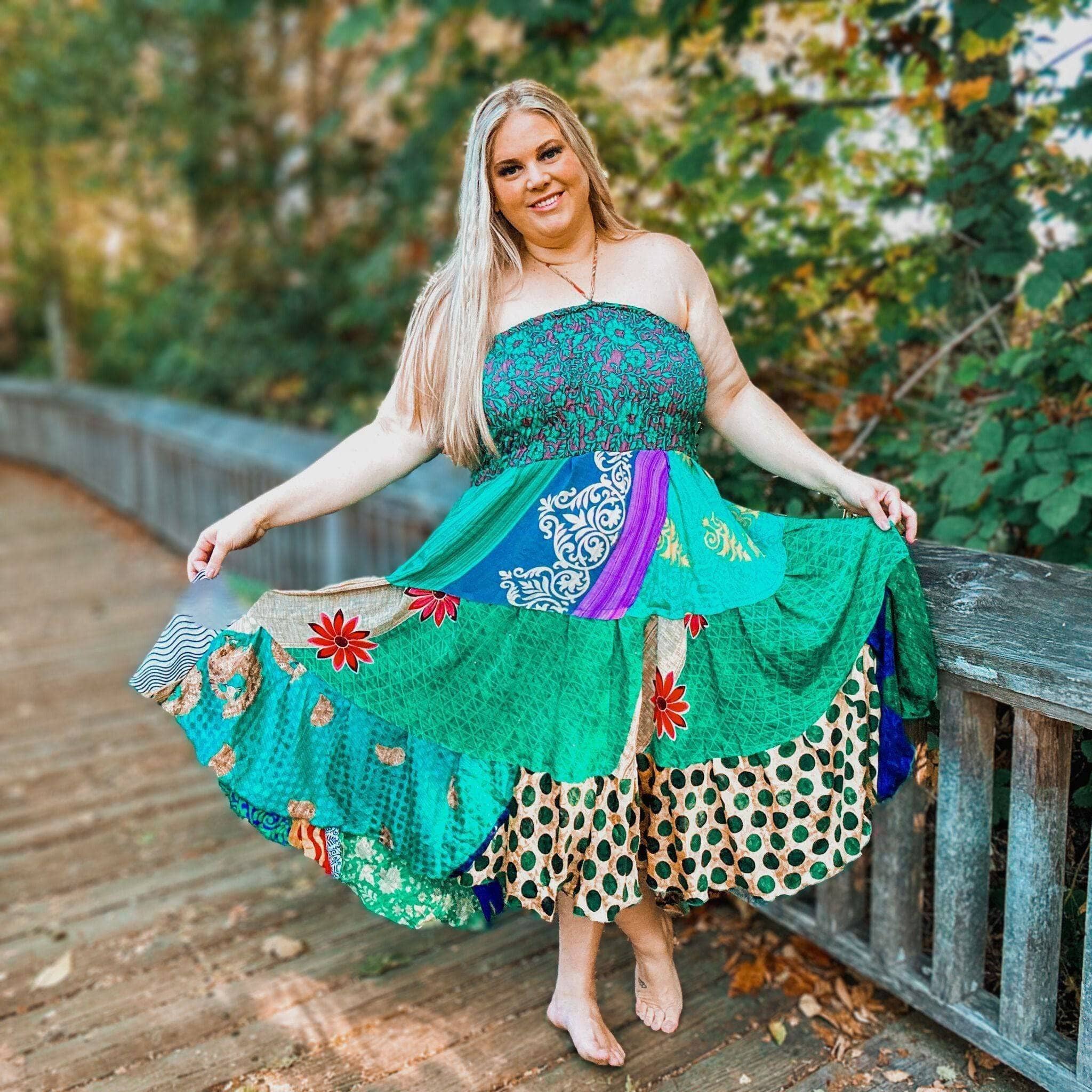 Sedona Colorful Patchwork Dress