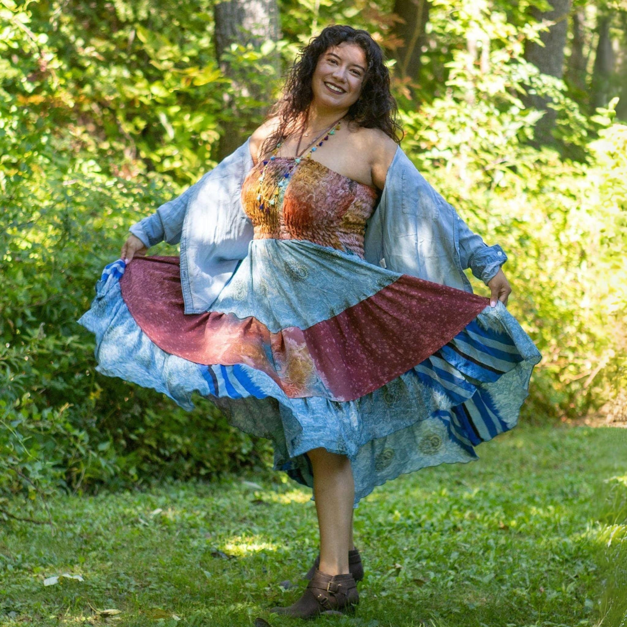 Sedona Colorful Patchwork Dress
