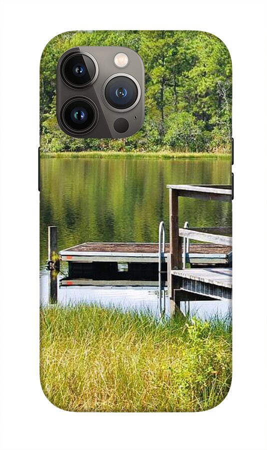Serene Florida Lakeside Dock - Phone Case