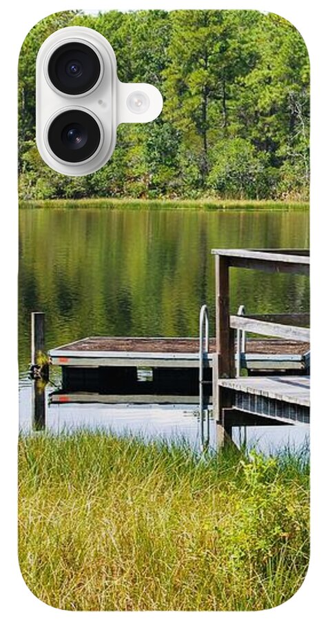 Serene Florida Lakeside Dock - Phone Case