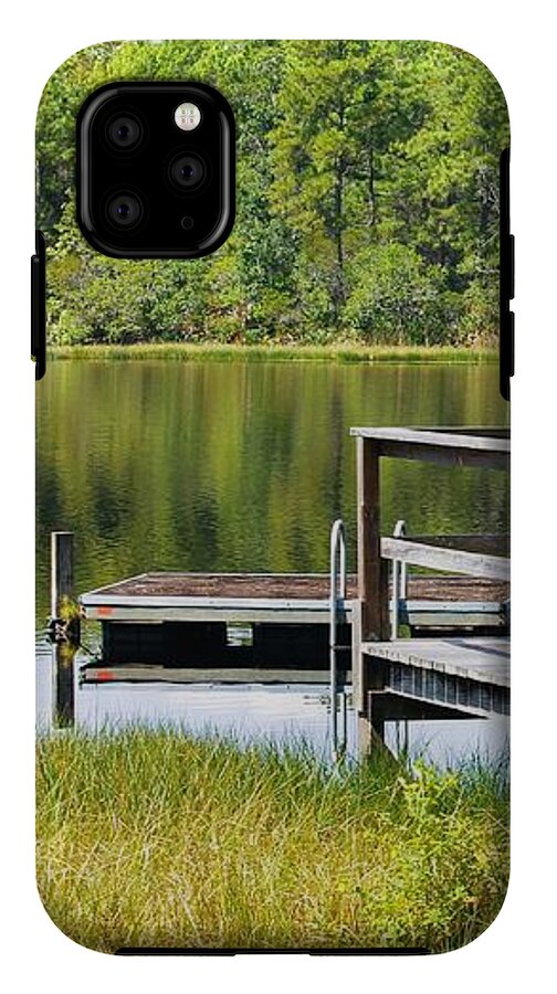 Serene Florida Lakeside Dock - Phone Case