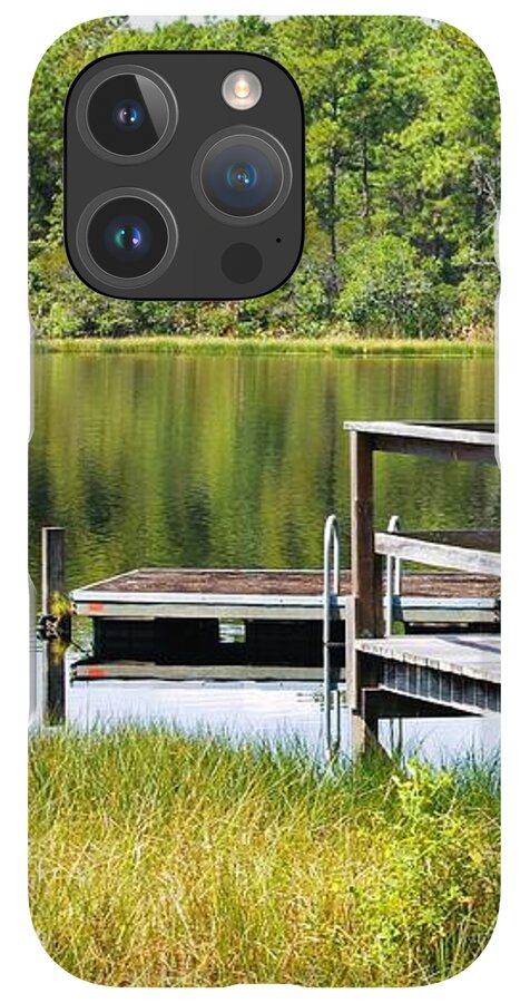 Serene Florida Lakeside Dock - Phone Case