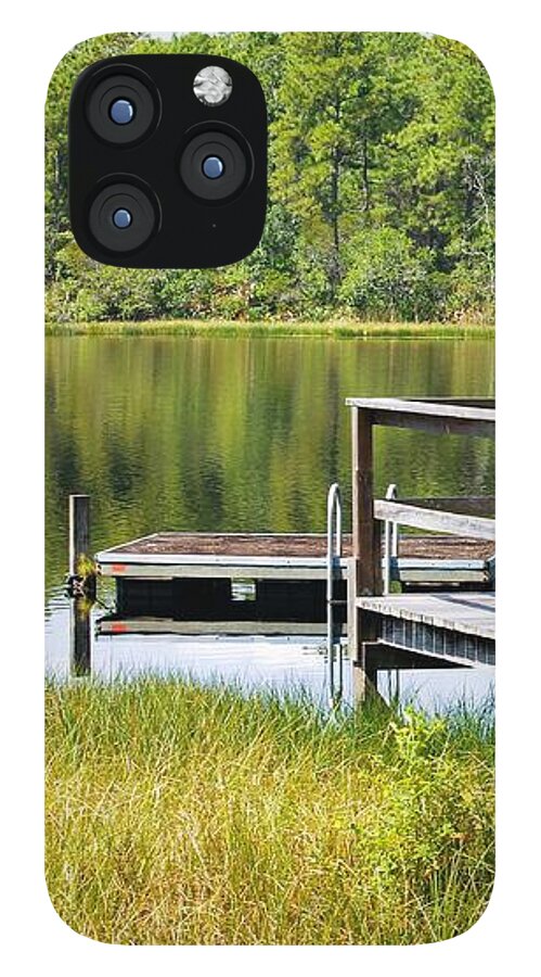 Serene Florida Lakeside Dock - Phone Case