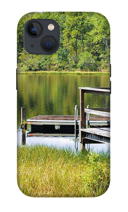 Serene Florida Lakeside Dock - Phone Case