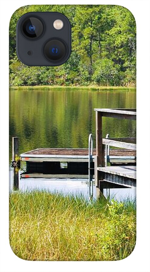 Serene Florida Lakeside Dock - Phone Case