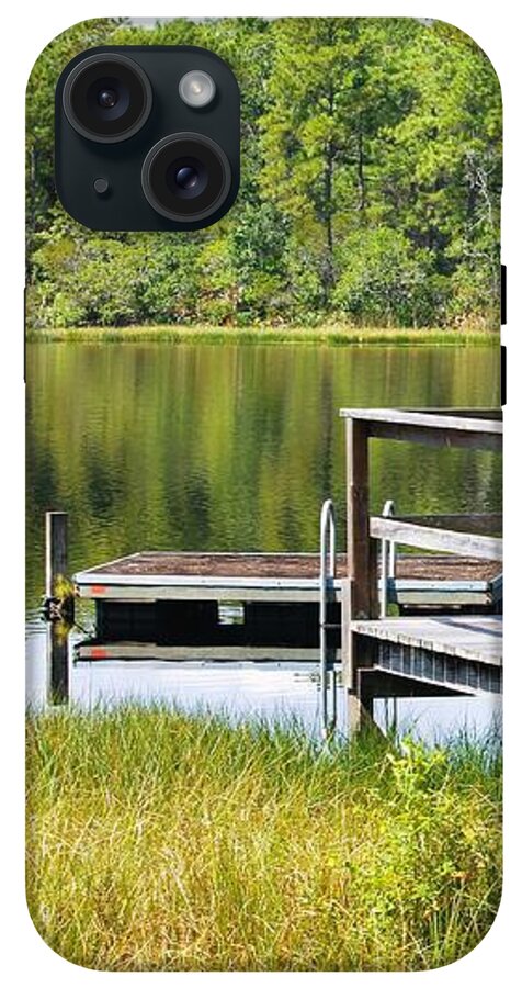 Serene Florida Lakeside Dock - Phone Case