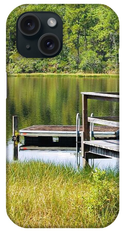 Serene Florida Lakeside Dock - Phone Case