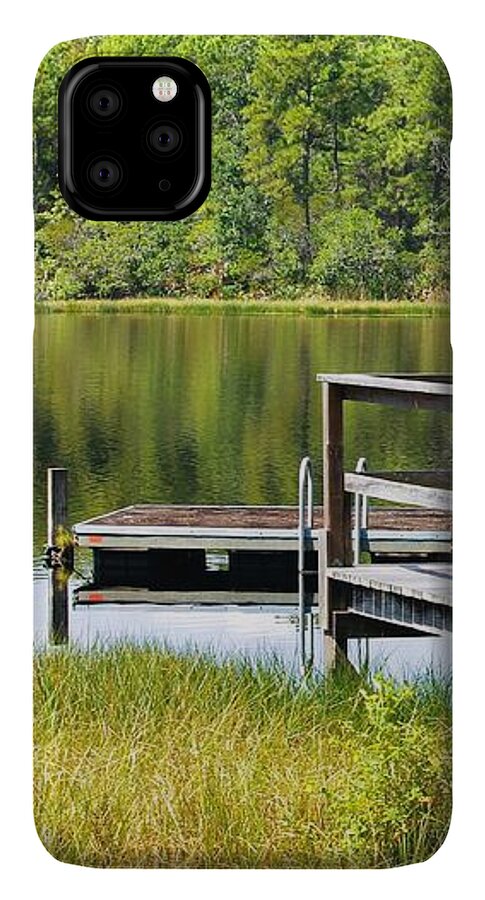 Serene Florida Lakeside Dock - Phone Case