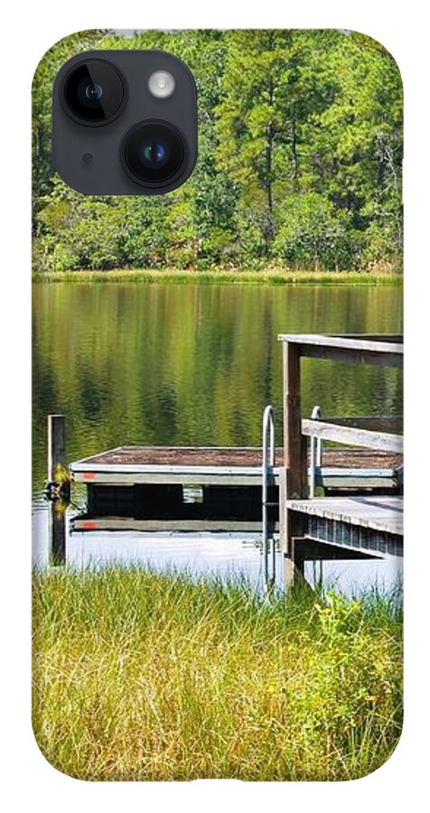Serene Florida Lakeside Dock - Phone Case