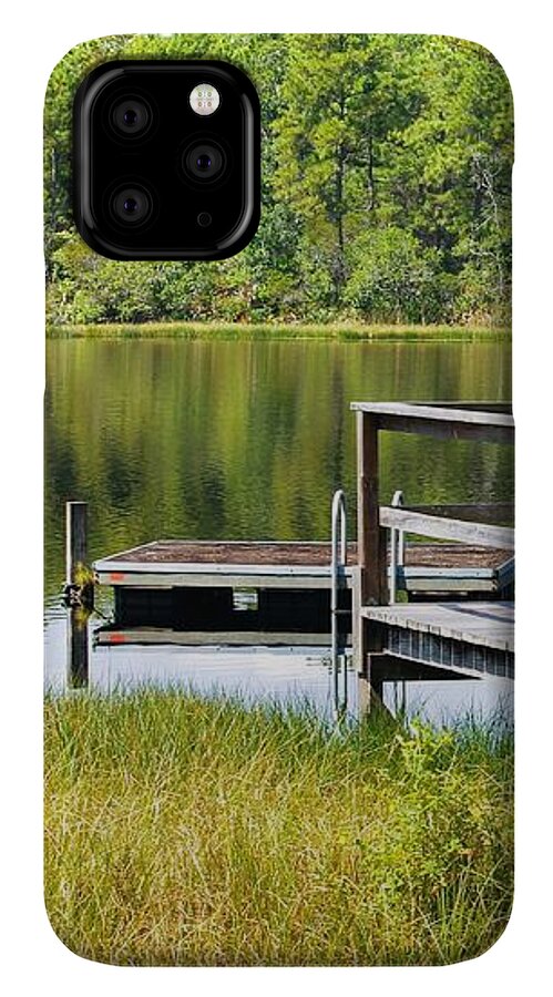 Serene Florida Lakeside Dock - Phone Case