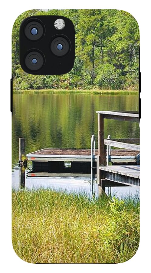 Serene Florida Lakeside Dock - Phone Case