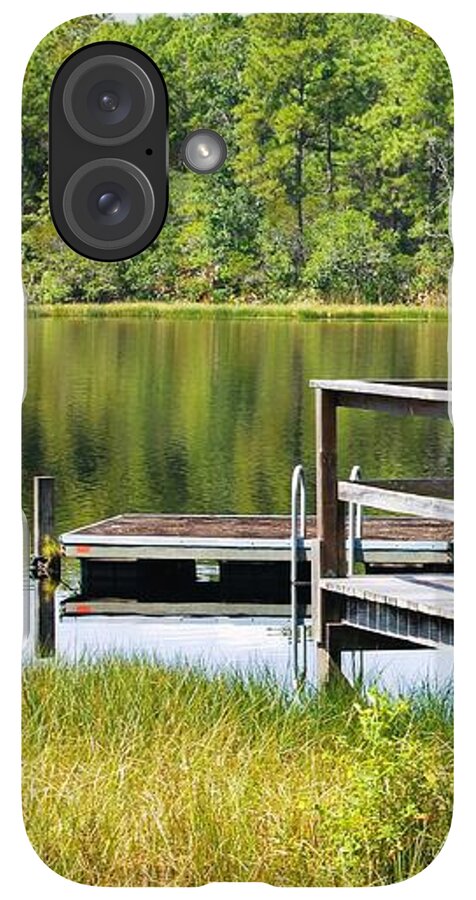 Serene Florida Lakeside Dock - Phone Case