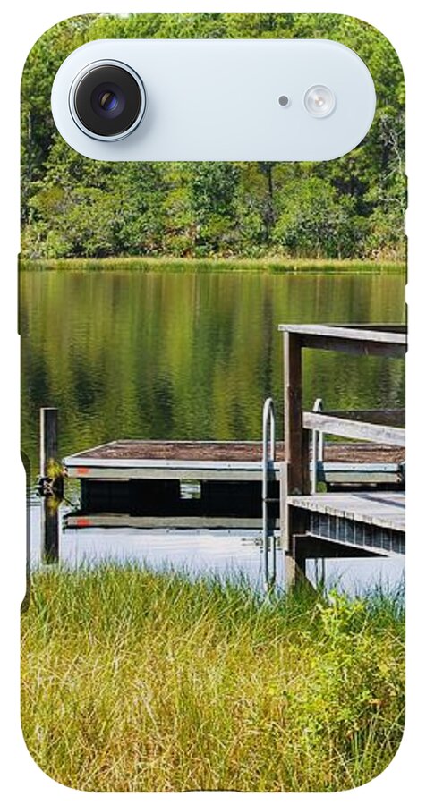 Serene Florida Lakeside Dock - Phone Case