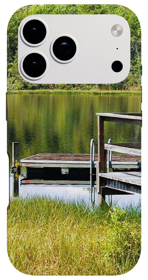 Serene Florida Lakeside Dock - Phone Case