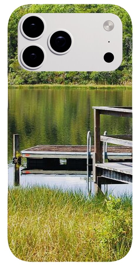 Serene Florida Lakeside Dock - Phone Case