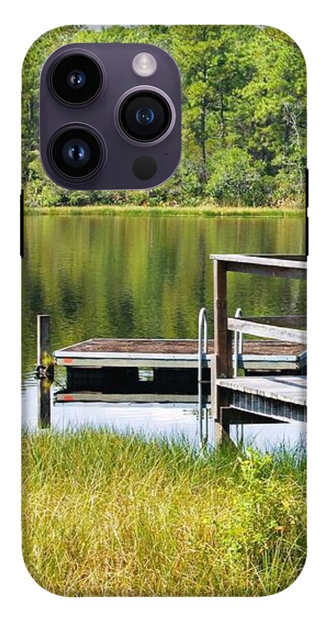 Serene Florida Lakeside Dock - Phone Case