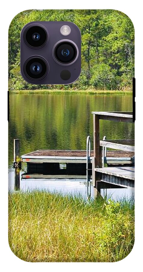 Serene Florida Lakeside Dock - Phone Case