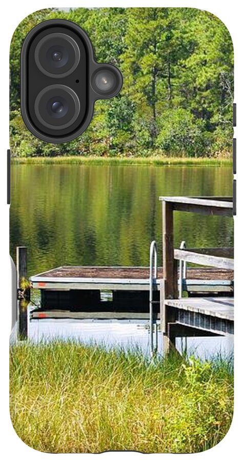 Serene Florida Lakeside Dock - Phone Case