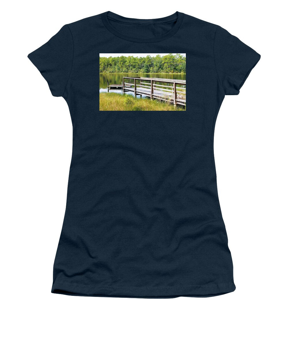 Serene Florida Lakeside Dock - Women's T-Shirt