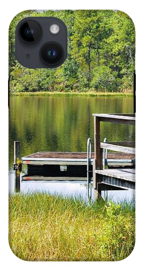Serene Florida Lakeside Dock - Phone Case