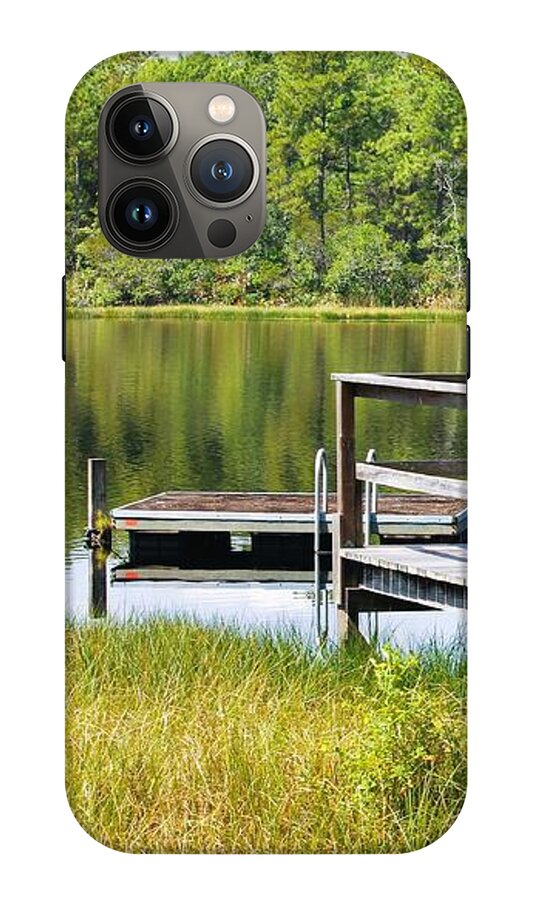 Serene Florida Lakeside Dock - Phone Case