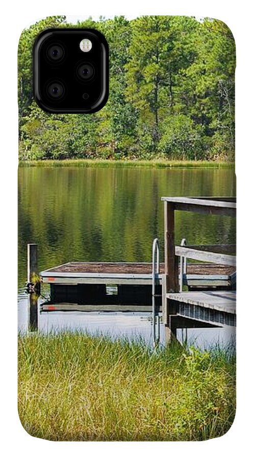 Serene Florida Lakeside Dock - Phone Case