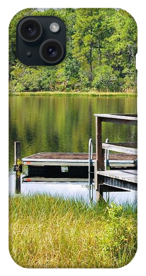 Serene Florida Lakeside Dock - Phone Case