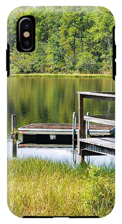 Serene Florida Lakeside Dock - Phone Case