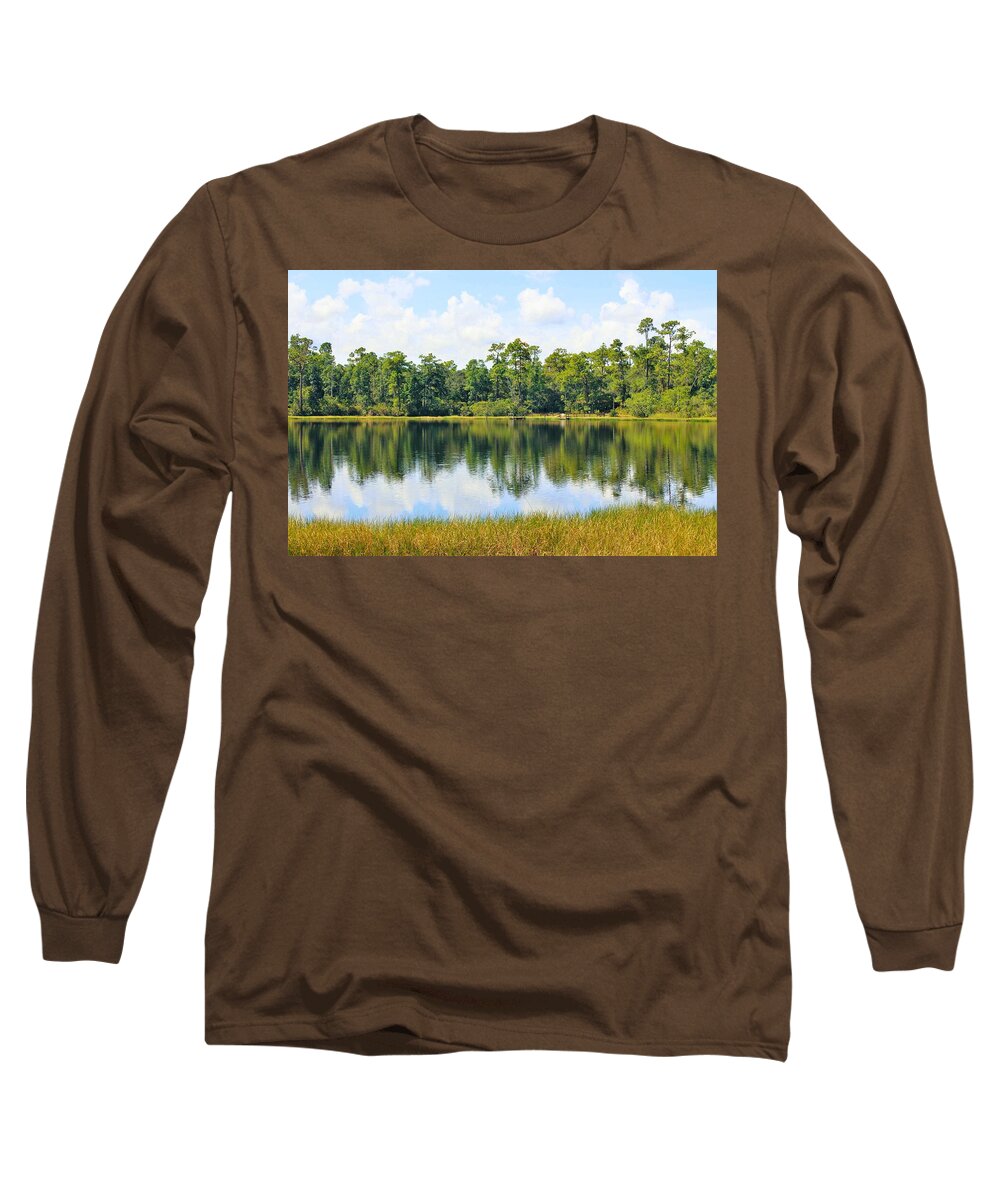 Serene Horse Shoe South Lake in Chuluota Florida - Long Sleeve T-Shirt