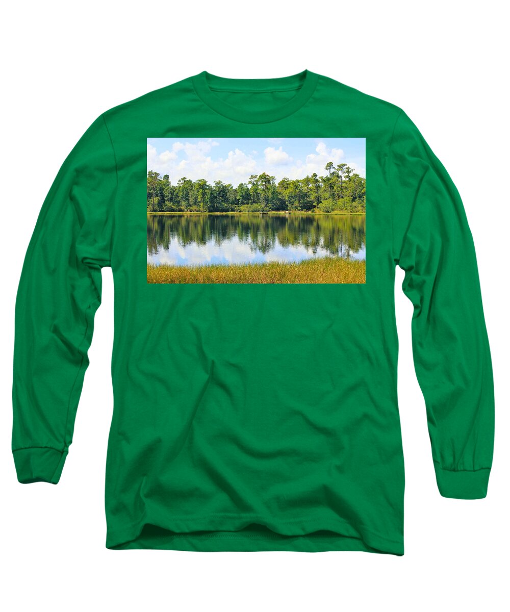 Serene Horse Shoe South Lake in Chuluota Florida - Long Sleeve T-Shirt
