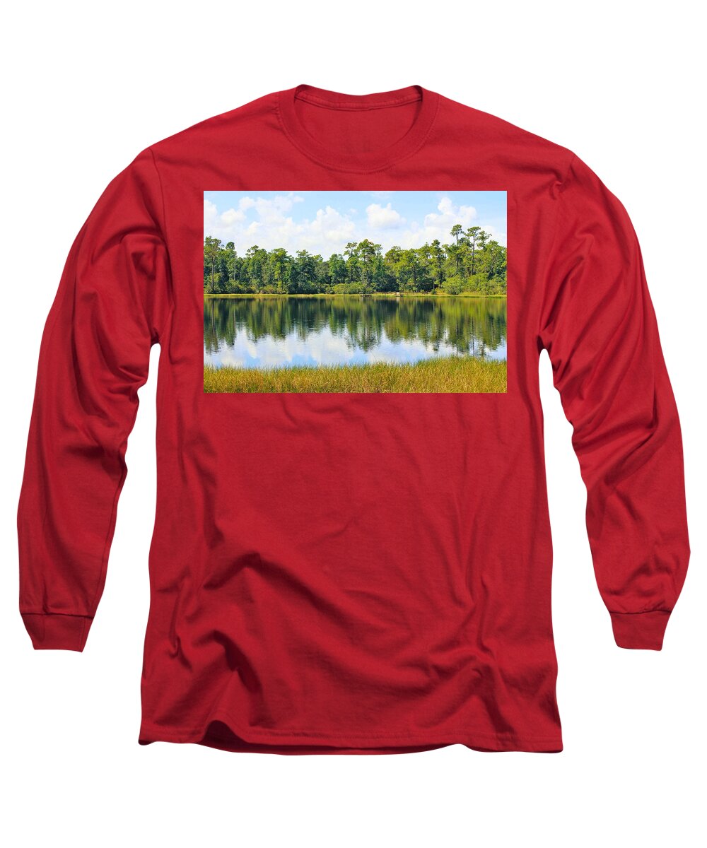 Serene Horse Shoe South Lake in Chuluota Florida - Long Sleeve T-Shirt