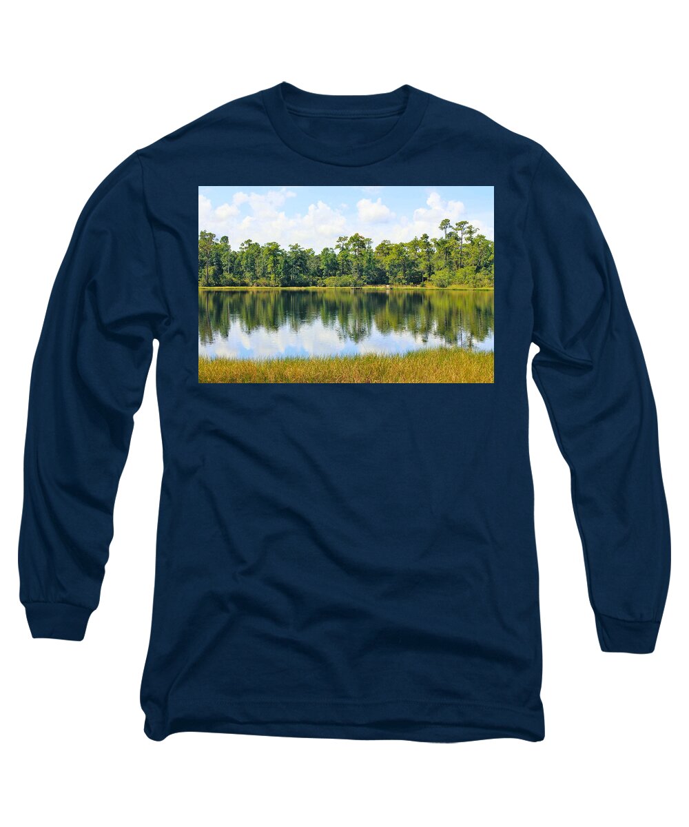 Serene Horse Shoe South Lake in Chuluota Florida - Long Sleeve T-Shirt