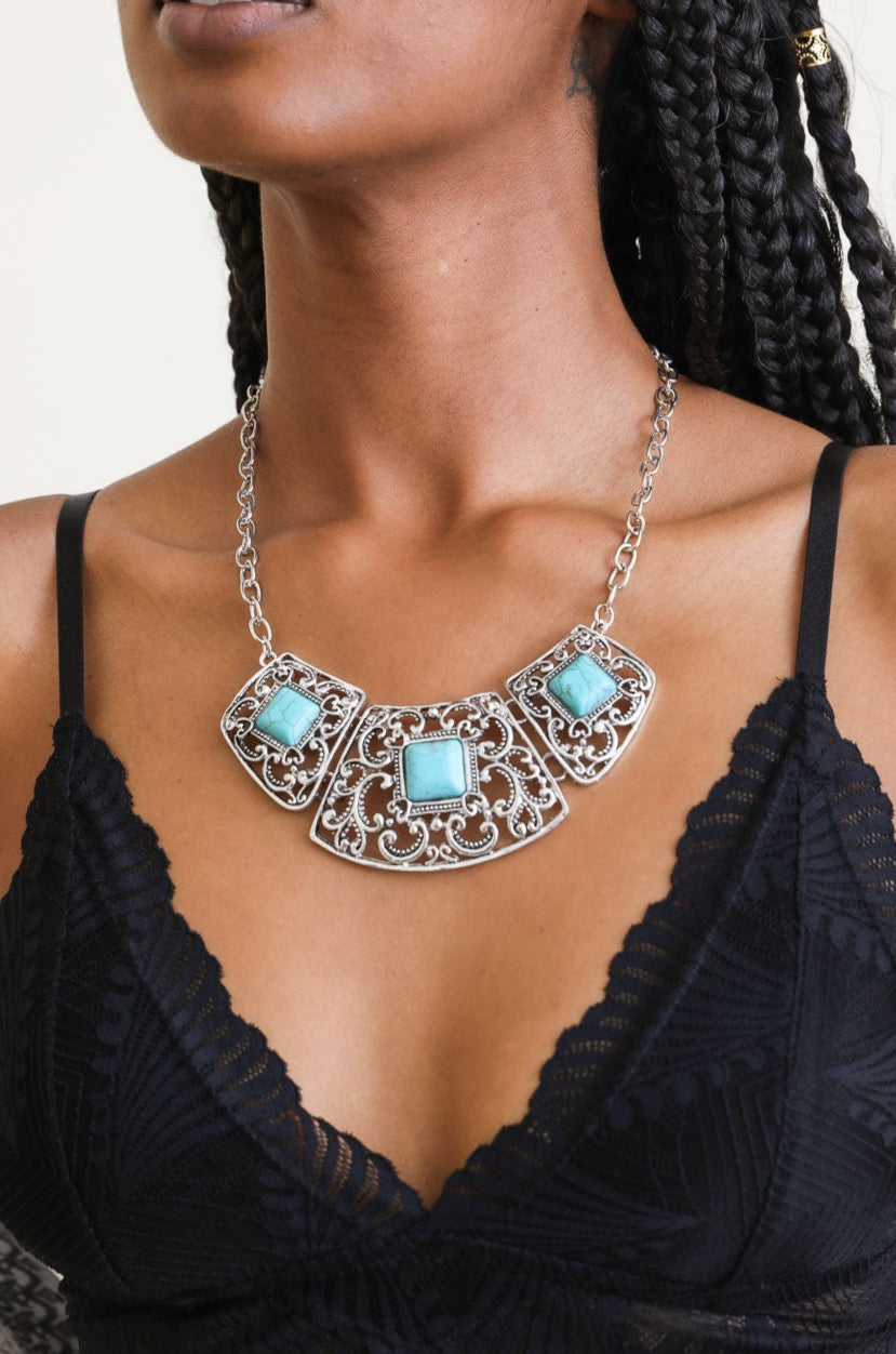 Turquoise Deco Necklace