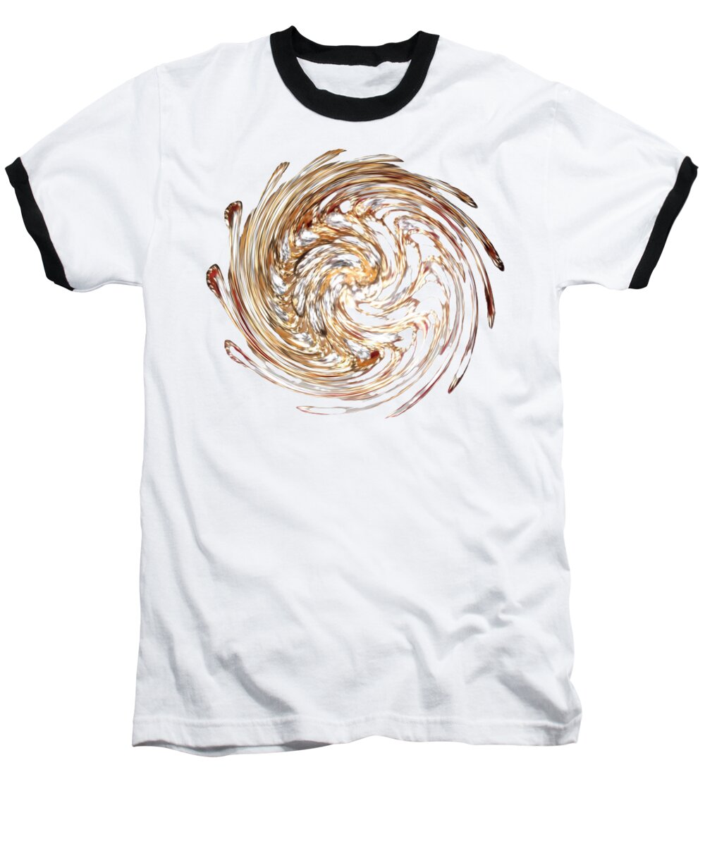 Swirling Metallic Whirlpool - Baseball T-Shirt