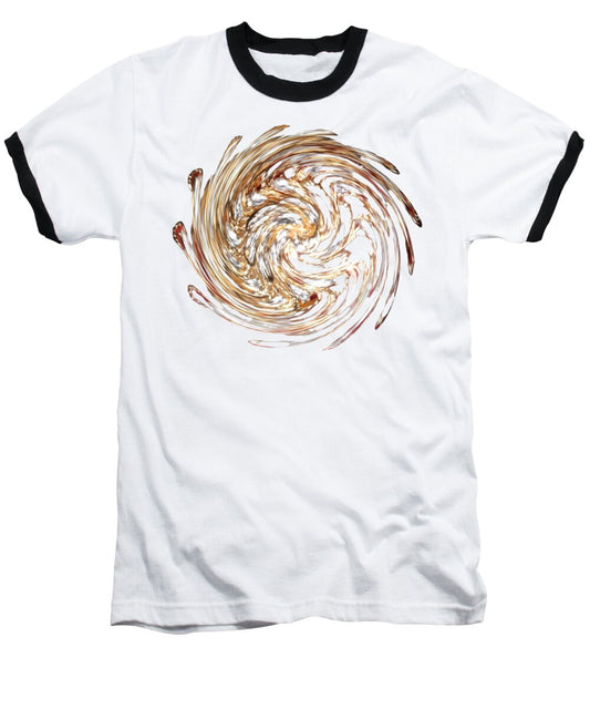 Swirling Metallic Whirlpool - Baseball T-Shirt