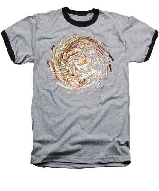 Swirling Metallic Whirlpool - Baseball T-Shirt