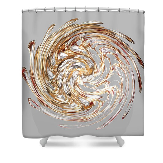 Swirling Metallic Whirlpool - Shower Curtain