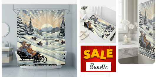 Winter Sledding Bathroom Bundle