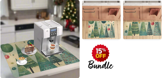 Vintage Christmas Trees Kitchen Mats Bundle Deal