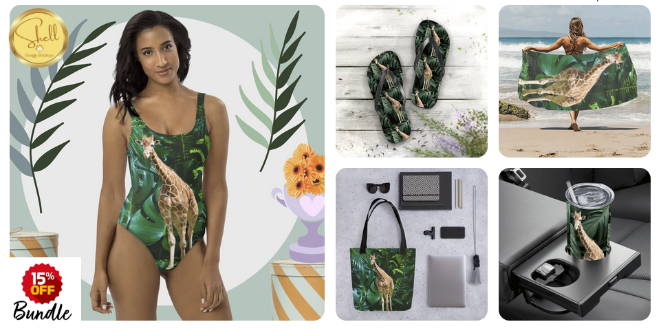 Tall Giraffe Swimsuit Complete Bundle