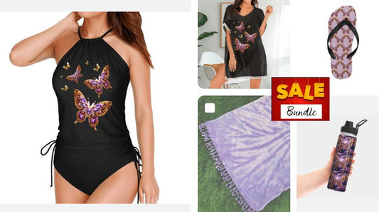 Purple Butterfly Swimsuit Mix & Match Bundle