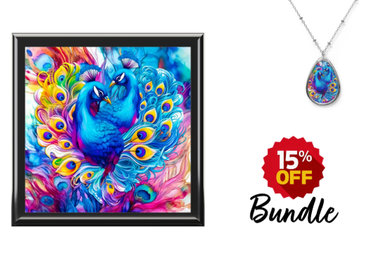 Beautiful Blue Peacock Jewelry Bundle