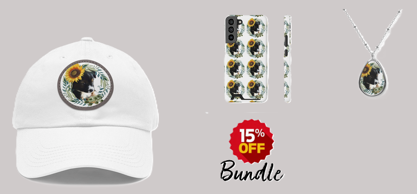 Cute Black Puppy Accessory Bundle