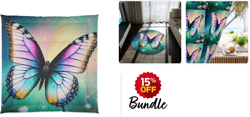 Beautiful Butterfly Bedroom Bundle