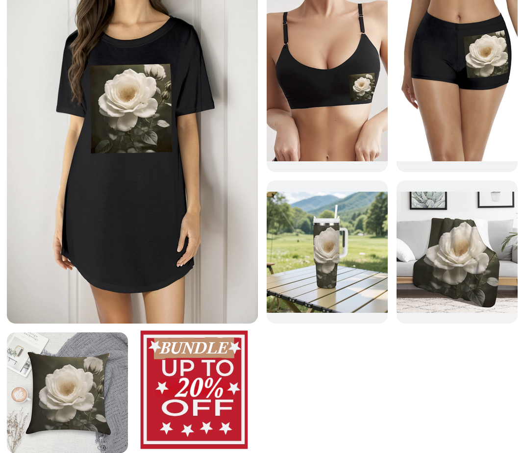 White Rose Loungewear Mix & Match Bundle