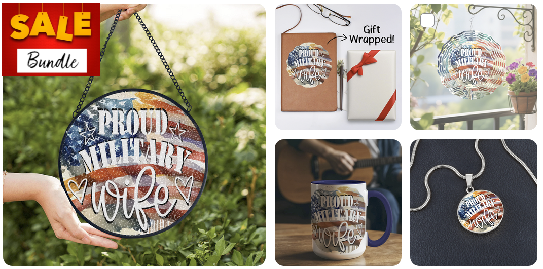 United States Proud Military Wife Mix & Match Bundle