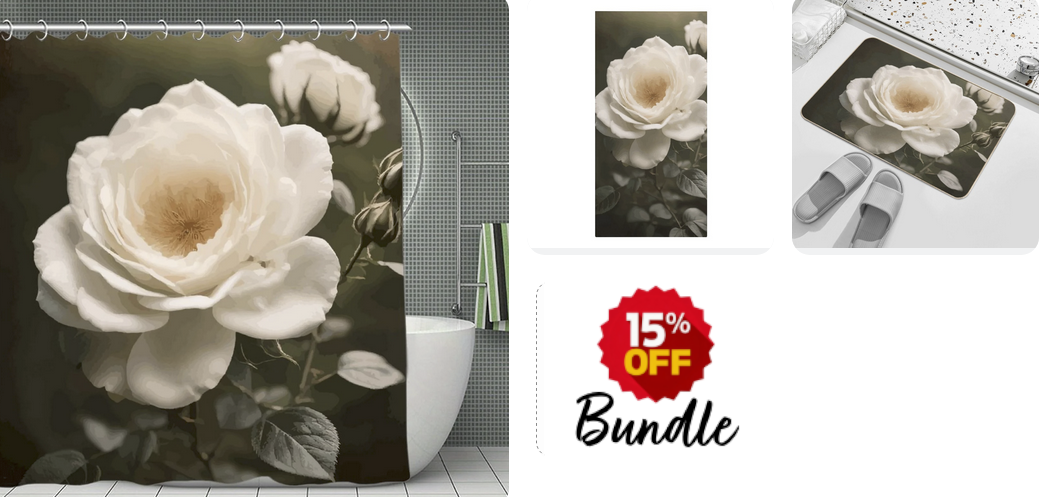White Rose Bathroom Bundle