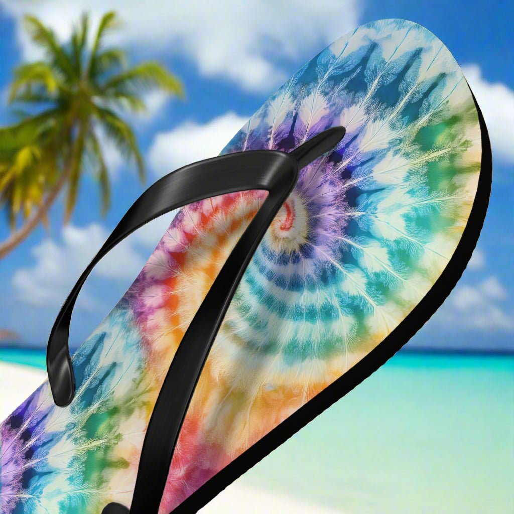 Colorful Tie-Dye Flip-Flops | Beach Sandal Flips