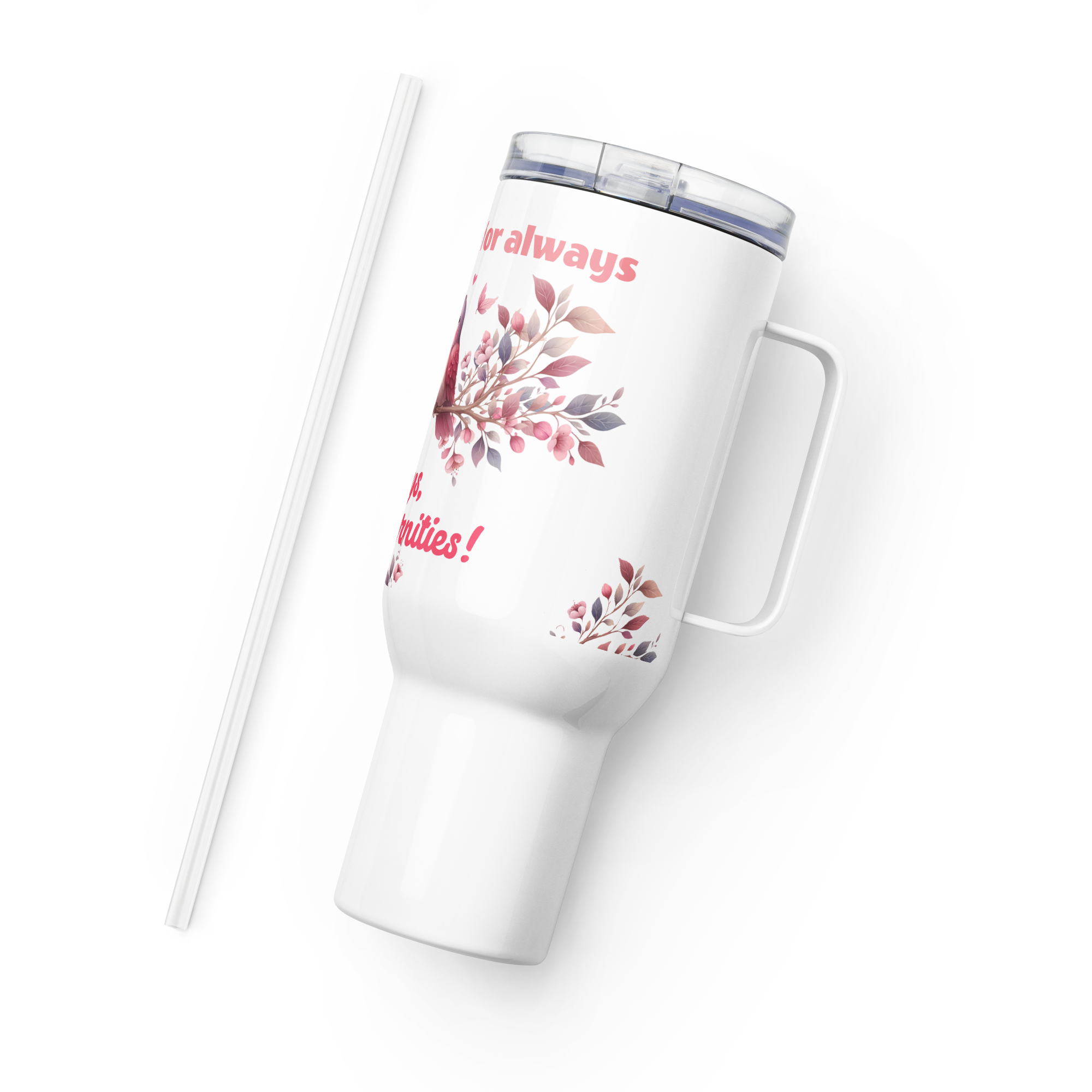 Valentine's Day I Want You for Always Tumbler Travel Mug with Handle